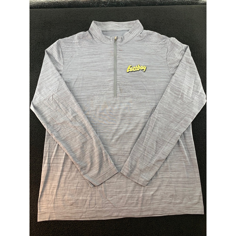 Holloway Adult Pullover Quarter Zip Long Sleeve Shirt XL Gray‎ Eastbay Logo